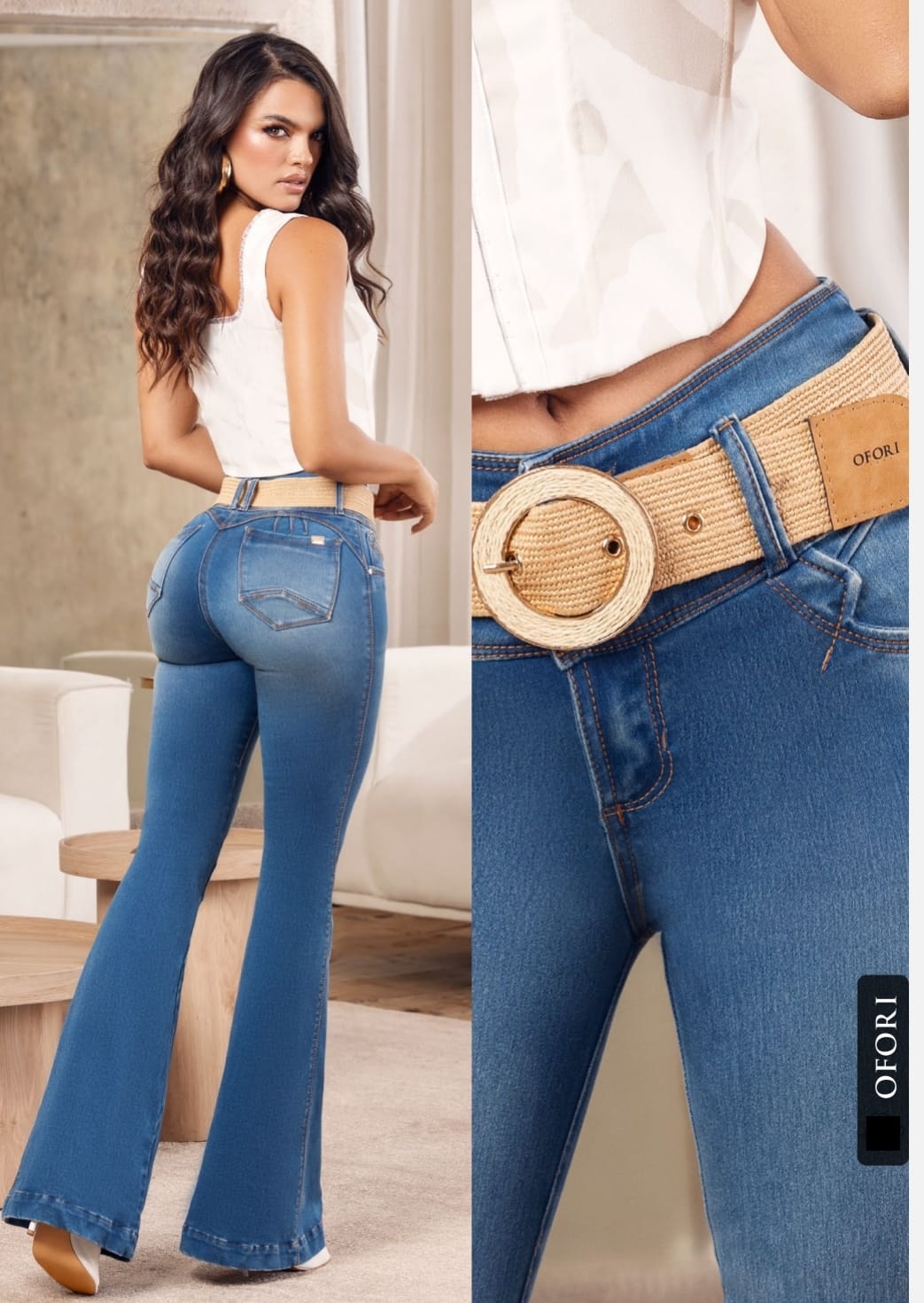 Jeans Bota Ancha Poly